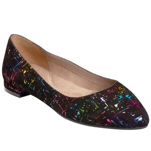 Hey girl flats by aerosoles black multicolor size 10